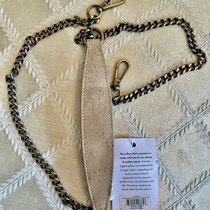 LaFlore Paris Vegan Cork Chain Strap in limited colorway crème